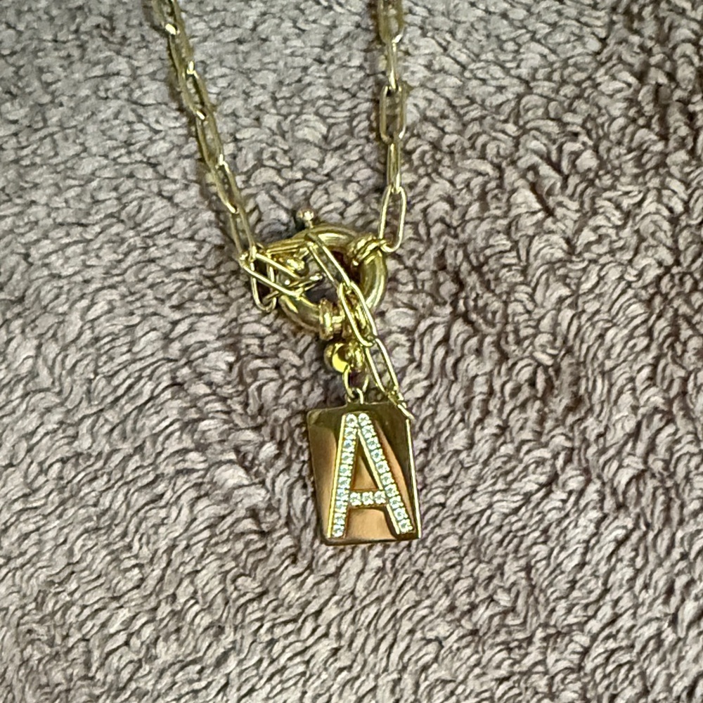 Gold Initial Pendant Necklace